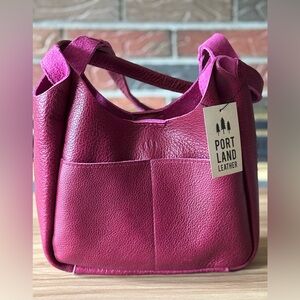 SOLD Portland Leather Large Orchid Madison Shoulder Bag